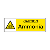 Caution Ammonia Hazard Sign - PVC Safety Signs