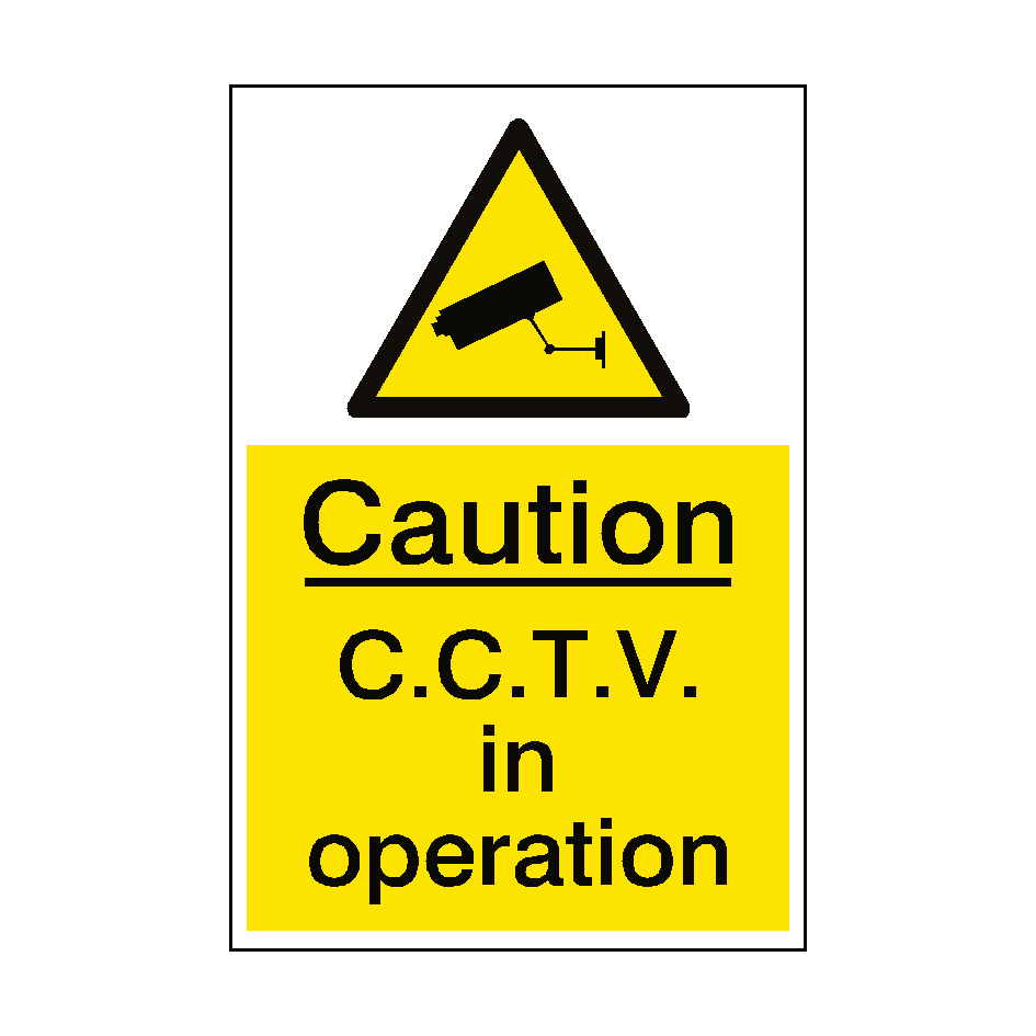 Operation Control Sign CCTV In Operation Sign Portrait | PVC Safety Signs