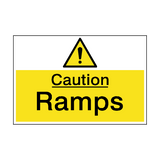 Caution Ramps Hazard Sign - PVC Safety Signs