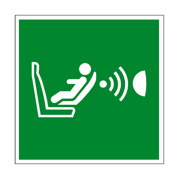 Child Seat Prescence CPOD Symbol Sign - PVC Safety Signs