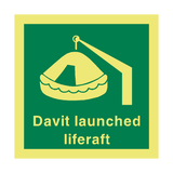 Davit Liferaft IMO Safety Sign - PVC Safety Signs