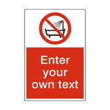 Do Not Use Device Near Water Custom Prohibition Sign - PVC Safety Signs