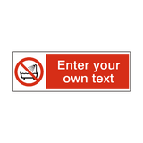 Do Not Use Device Near Water Custom Sign - PVC Safety Signs