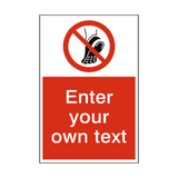 Do Not Wear Studded Shoes Custom Prohibition Sign - PVC Safety Signs