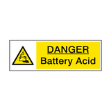 Danger Battery Acid Hazard Sign - PVC Safety Signs