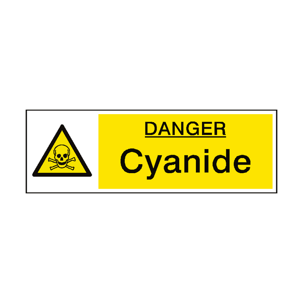 Danger Cyanide Hazard Sign - PVC Safety Signs