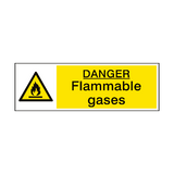 Danger Flammable Gases Hazard Sign - PVC Safety Signs