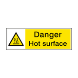 Danger Hot Surface Hazard Sign - PVC Safety Signs