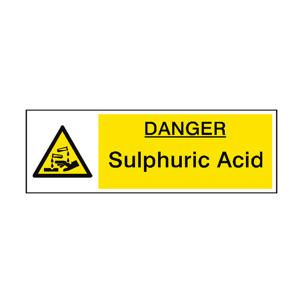 Sulphuric Acid Hazard Sign - PVC Safety Signs