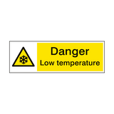 Warning Low Temperature Hazard Sign - PVC Safety Signs