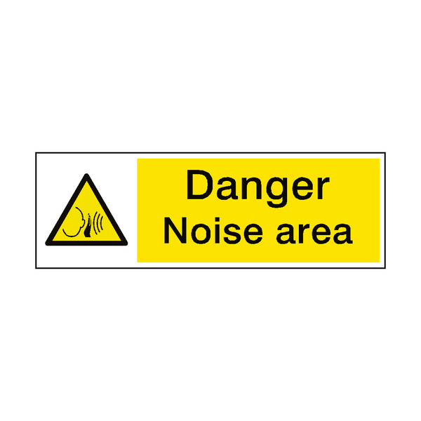 Danger Noise Area Sign - PVC Safety Signs