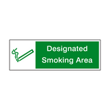 Designated Smoking Area Safety Sign - PVC Safety Signs