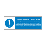 Dishwashing Machine Instructions Hygiene Sign - PVC Safety Signs