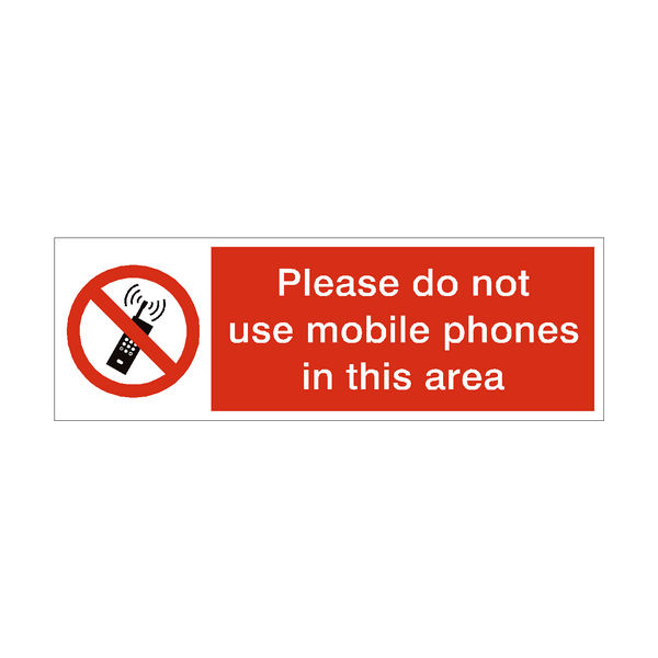Do Not Use Mobile Phones Safety Sign - PVC Safety Signs