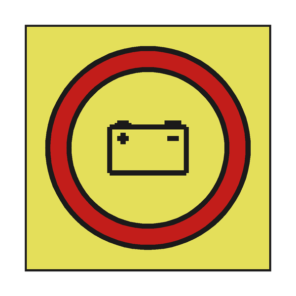 EMERGENCY SOURCE BATTERY POWER SIGN - PVC Safety Signs