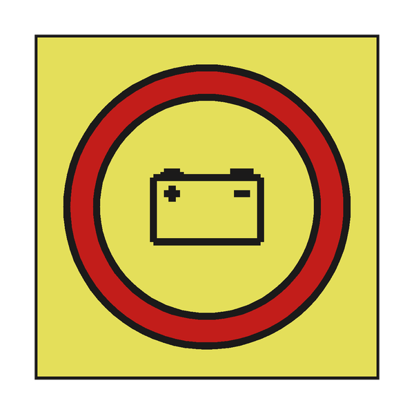 EMERGENCY SOURCE BATTERY POWER SIGN - PVC Safety Signs