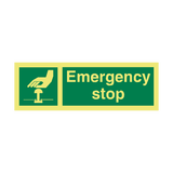 Emergency Stop IMO Sign - PVC Safety Signs