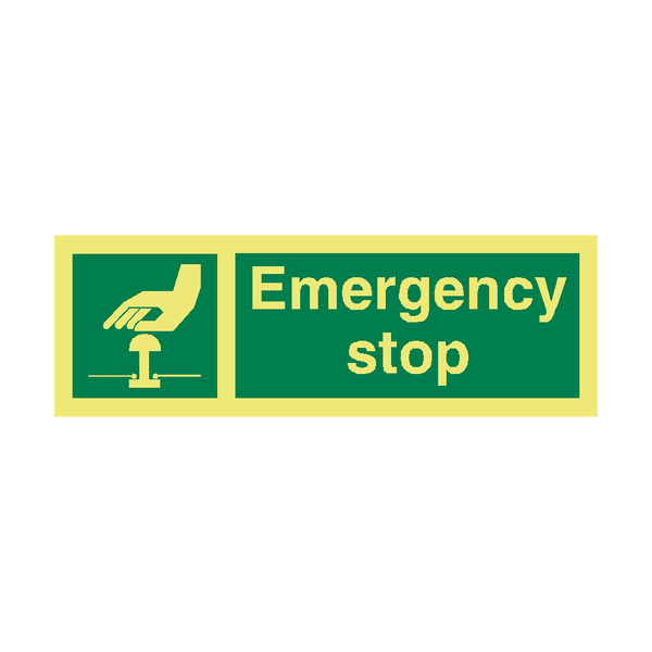 Emergency Stop IMO Sign - PVC Safety Signs