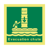 Evacuation Chute Safety Sign - PVC Safety Signs