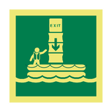Evacuation Chute Symbol Sign - PVC Safety Signs