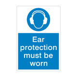 Ear Protection Mandatory Sign - PVC Safety Signs