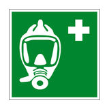 Emergency Breathing Device Symbol Sign - PVC Safety Signs
