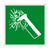 Emergency Hammer Symbol Sign - PVC Safety Signs