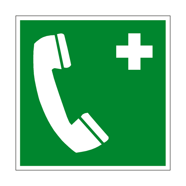 Emergency Telephone Symbol Sign - PVC Safety Signs