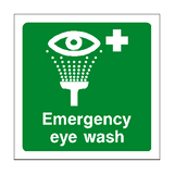 Emergency Eye Wash Sign - PVC Safety Signs