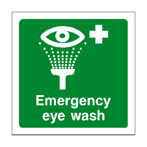 Emergency Eye Wash Sign - PVC Safety Signs