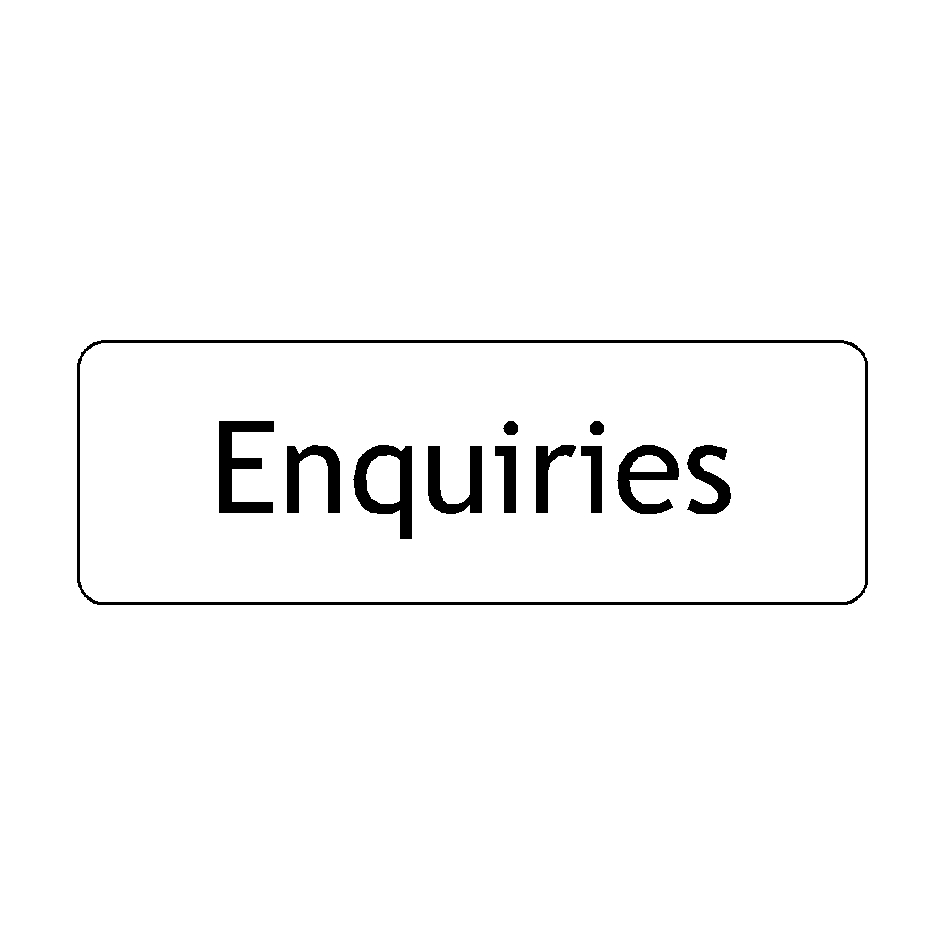 Enquiries Door Sign