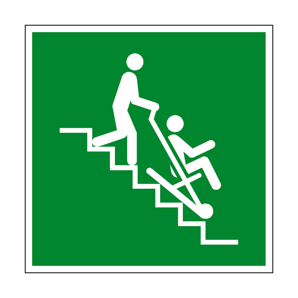 Evacuation Chair Symbol Sign - PVC Safety Signs