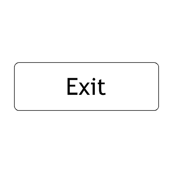 Exit Door Sign | Clear Indoor & Outdoor Signage | PVC Safety Signs