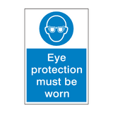 Eye Protection Mandatory Sign - PVC Safety Signs