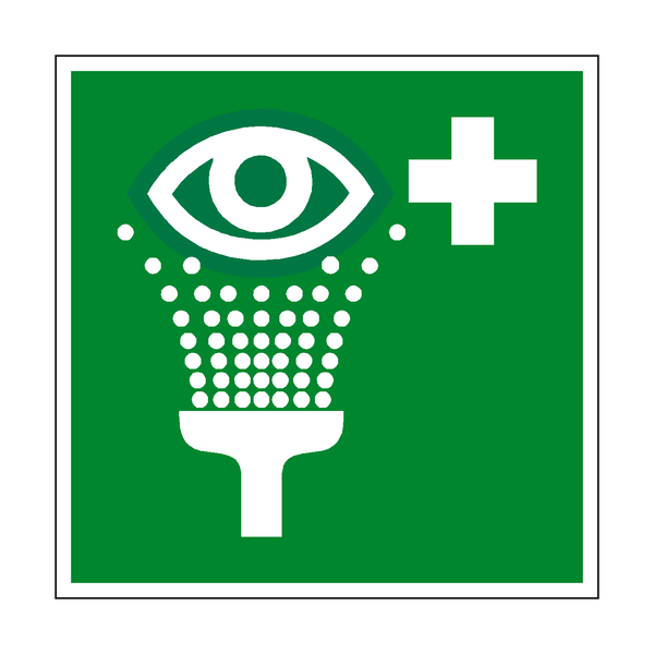 Eyewash Station Symbol Sign - PVC Safety Signs