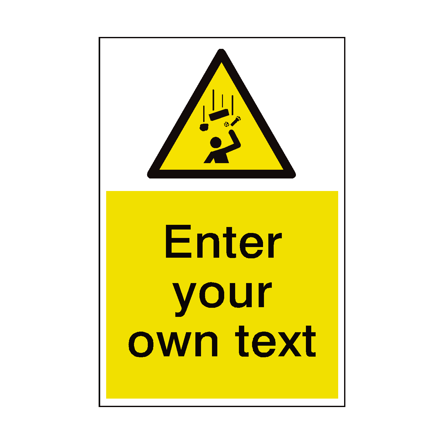 Falling Objects Custom Hazard Sign | PVC Safety Signs