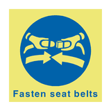 Fasten Seat Belts Marine Sign - PVC Safety Signs