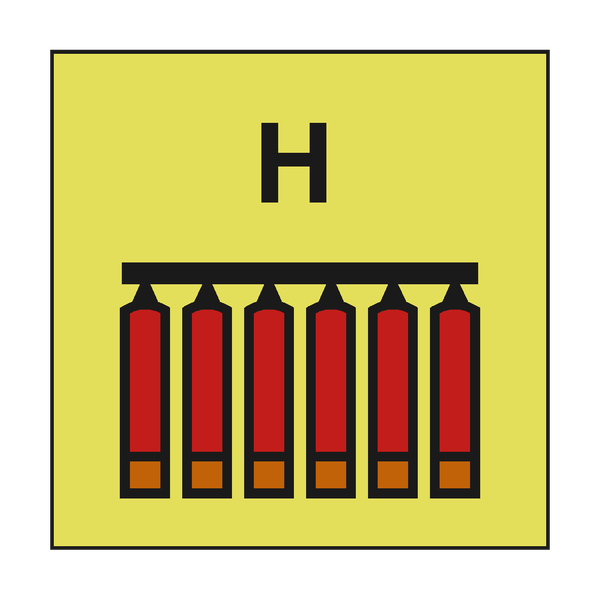 FIXED HALON FIRE EXTINGUISH BATTERY SIGN