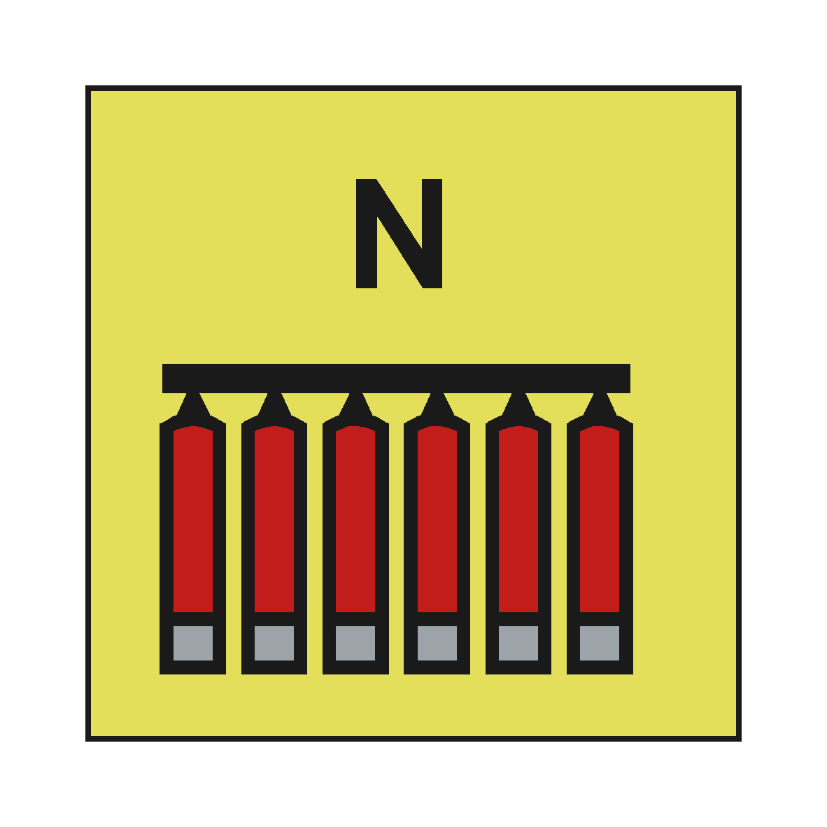 FIXED NITROGEN FIRE EXTINGUISH BATTERY Sign | PVC Safety Signs