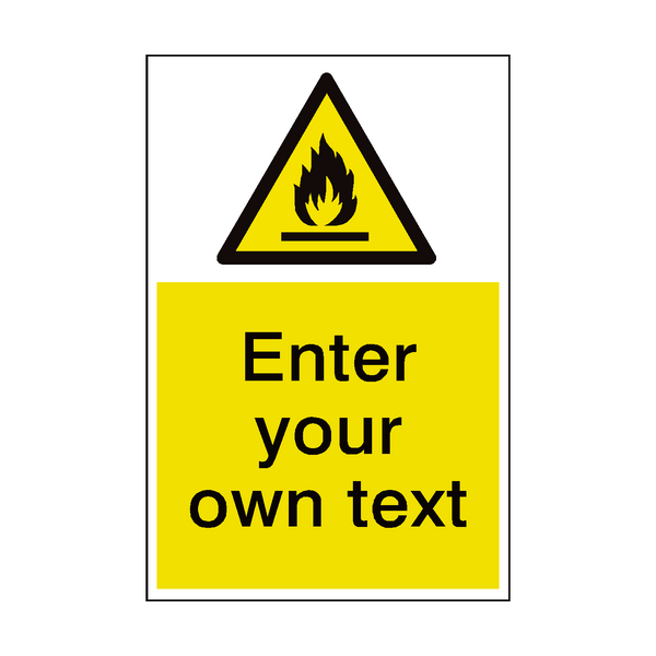 Flammable Materials Custom Hazard Sign - PVC Safety Signs