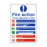 Fire Action Lift & Telephone Sign - PVC Safety Signs