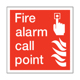 Fire Alarm Call Point Square Sign - PVC Safety Signs