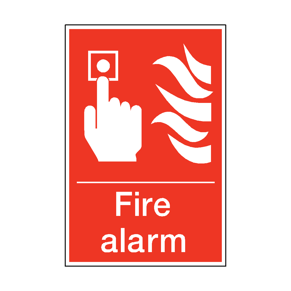 Fire Alarn Sign Fire Alarm Sign | Clear Fire Safety Signage | PVC Safety Signs