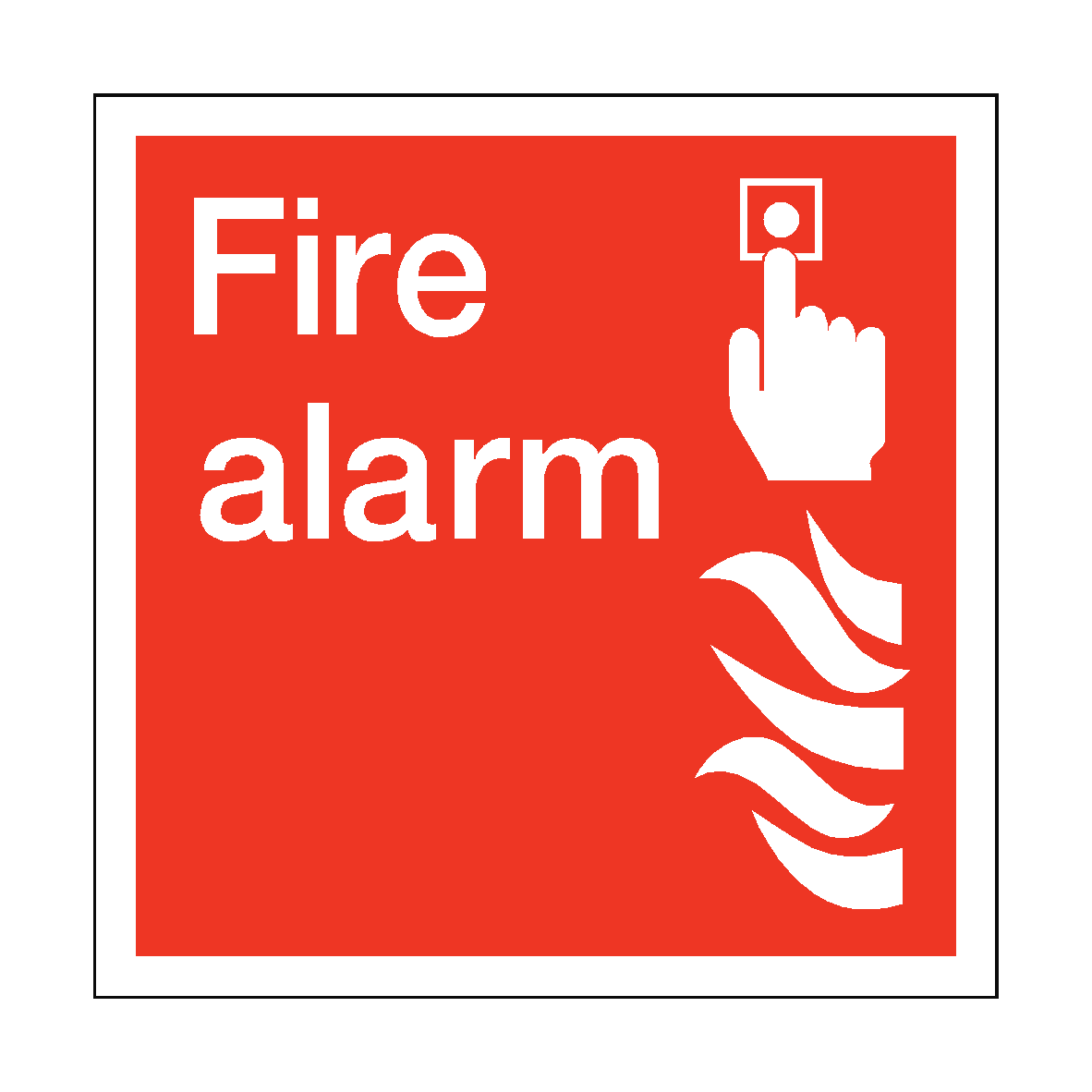 Fire Alarm Square Sign | PVC Safety Signs