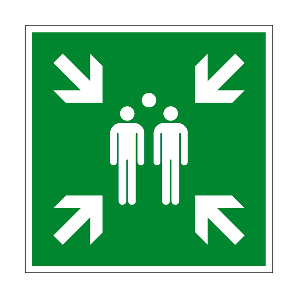 Fire Assembly Point Symbol Sign - PVC Safety Signs