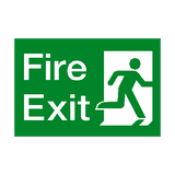 Fire Exit Running Man Right Sign - PVC Safety Signs
