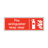 Fire Extinguisher Keep Clear Safety Sign - PVC Safety Signs