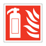 Fire Extinguisher Square Sign - PVC Safety Signs