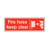 Fire Hose Keep Clear Safety Sign - PVC Safety Signs