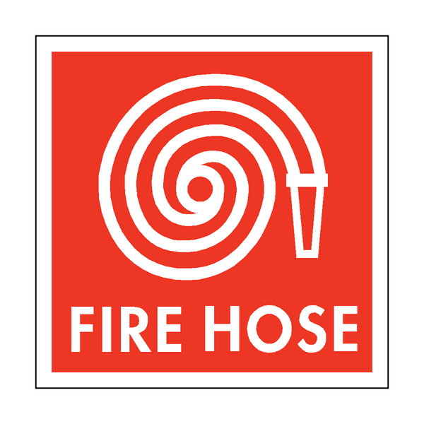 Fire Hose Symbol Safety Sign - PVC Safety Signs